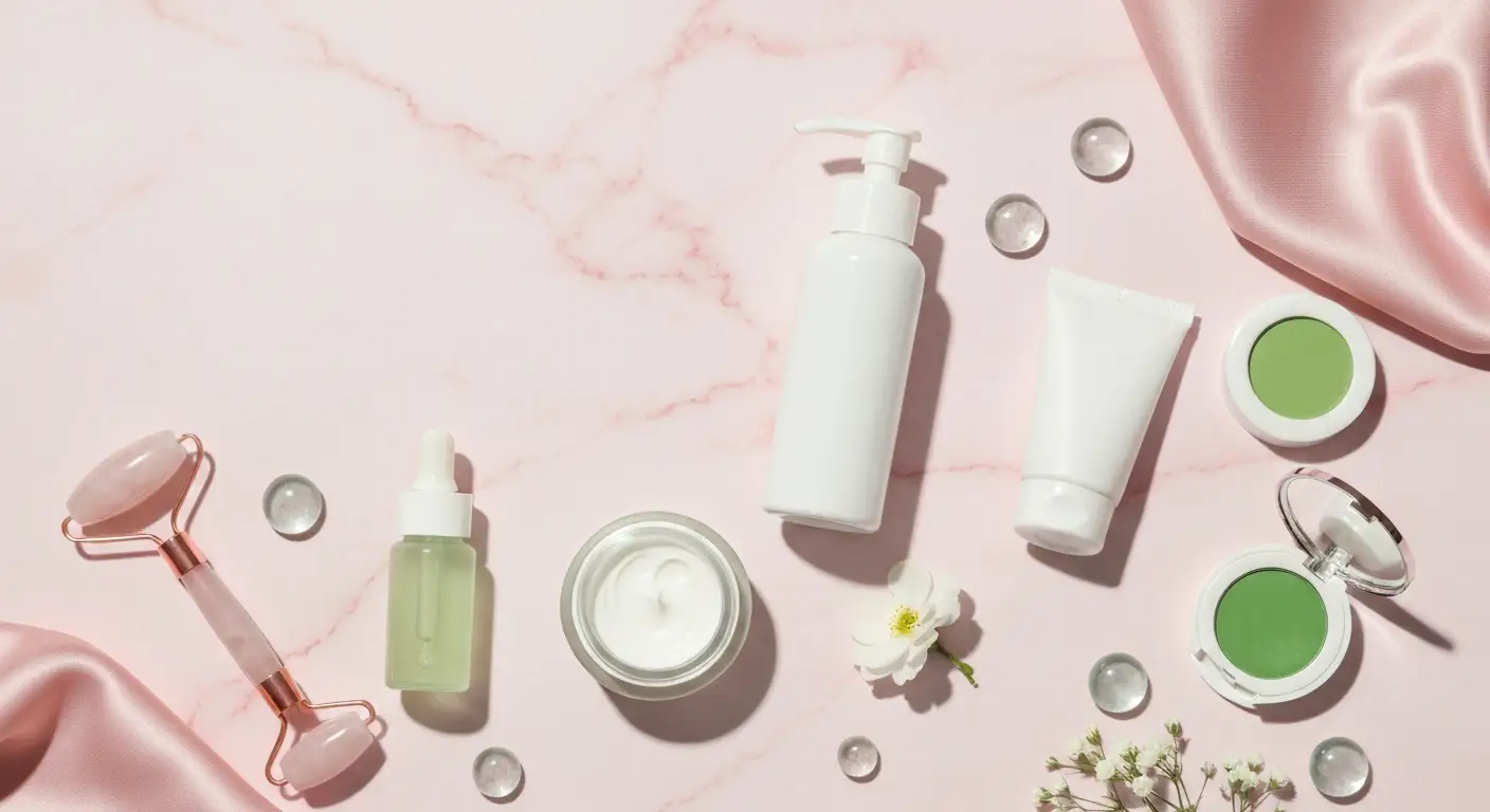 Łagodna pielęgnacja cery naczynkowej z serum, kremem barierowym, SPF i zielonym korektorem