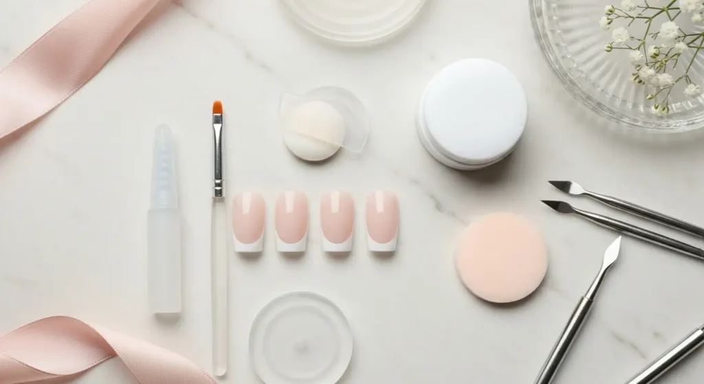 French manicure bez szablonów: techniki pędzelkiem, stemplem i gąbeczką