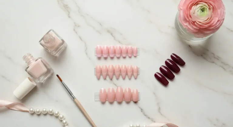 Trzy zestawy inspiracji manicure - krótka, średnia i długa płytka z french, ombre i efektem cat eye