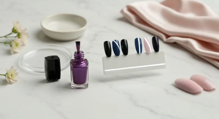 Magnetyczny lakier i magnes do paznokci z próbkami manicure kocie oko